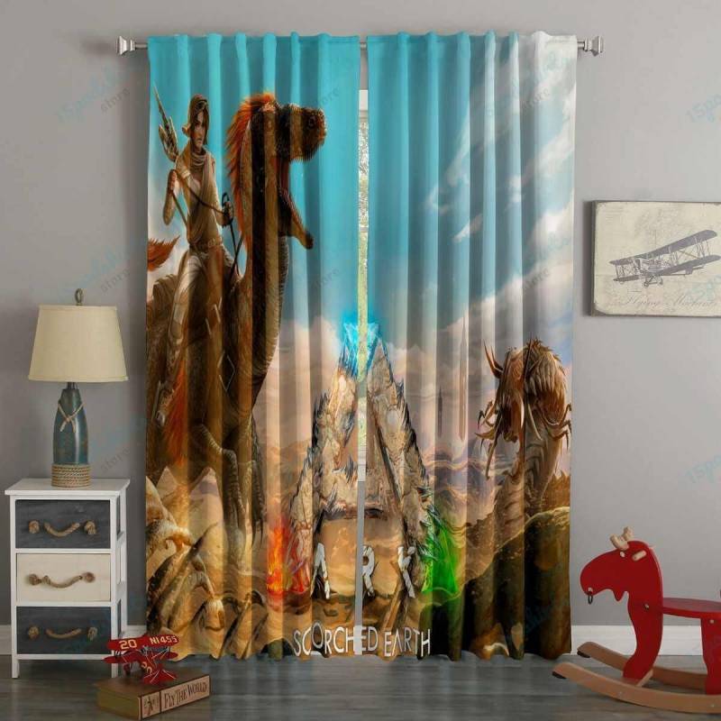 3D Printed ARK Scorched Earth Style Custom Living Room Curtains