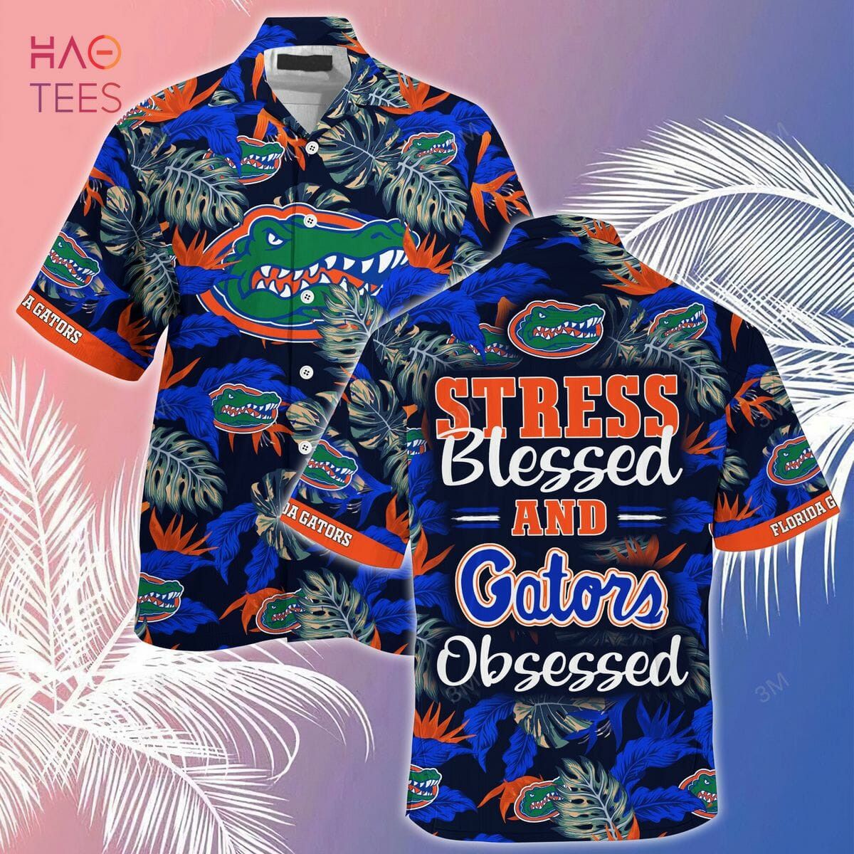 NCCA Florida Gators Blue Black Trendy Hawaiian Shirt V2 Aloha Shirt