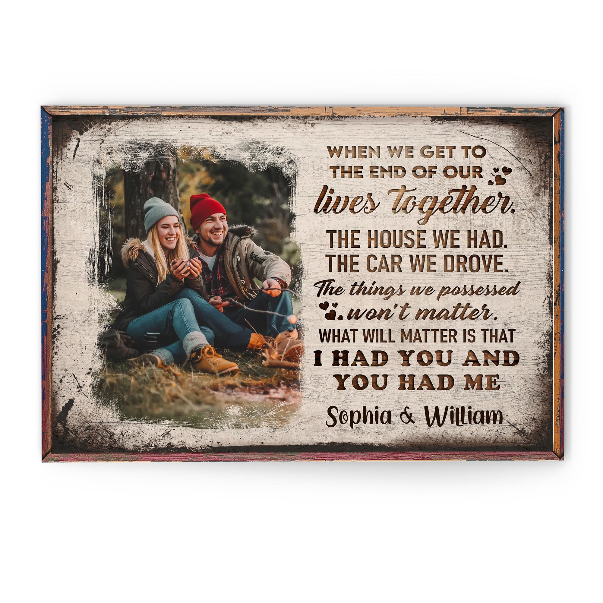 Love You Forever And Always – Personalized Poster/Canvas – Anniversary Gift For Girlfriend, Boyfriend, Wife, Husband
