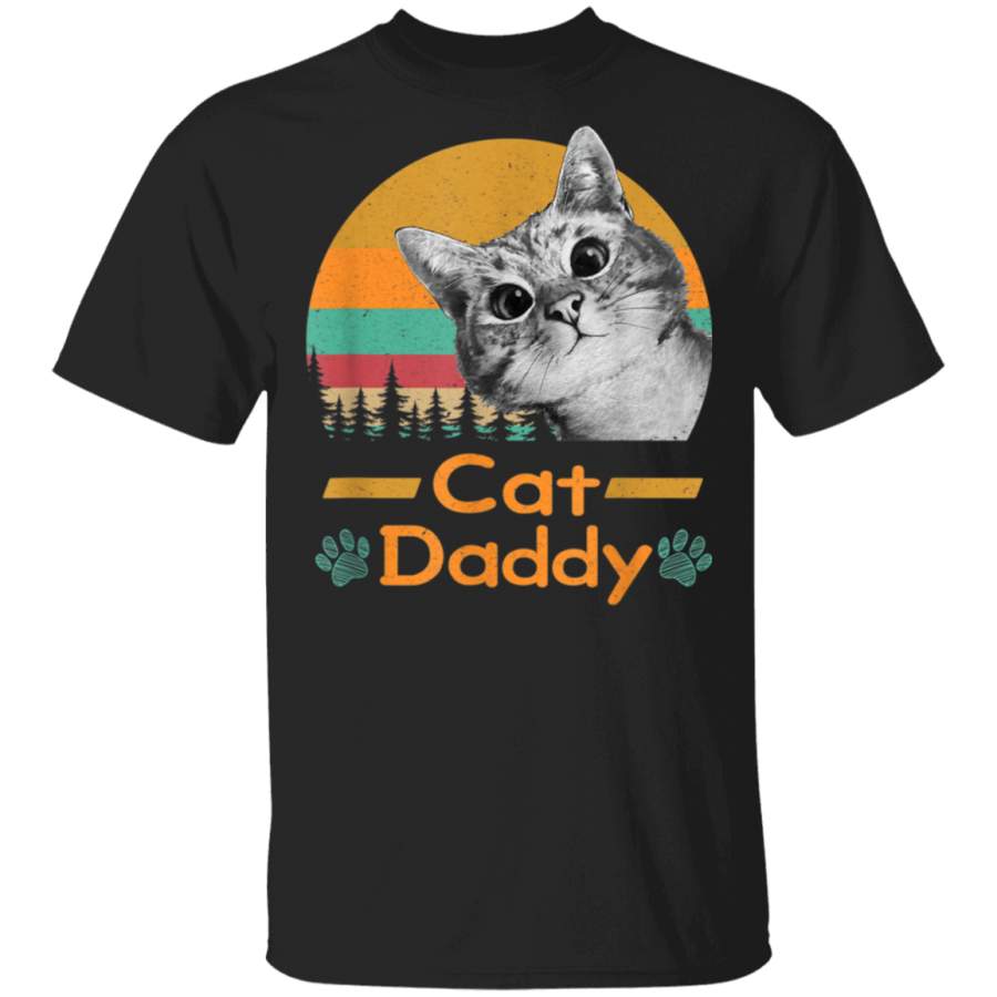 Cat Daddy Vintage Eighties Style Cat Retro Distressed  Shirt