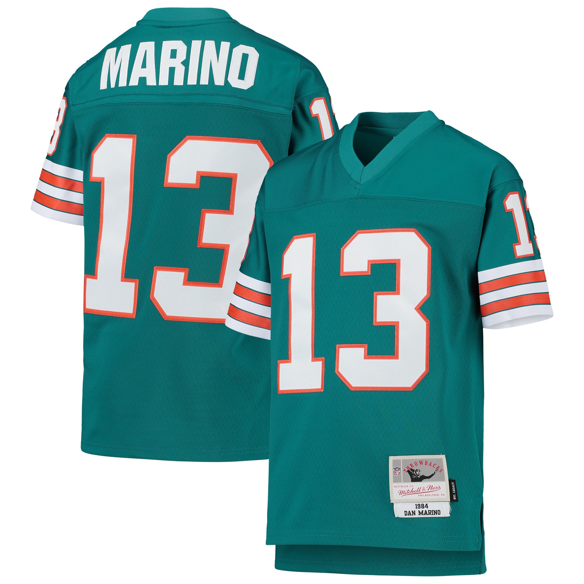 Youth Miami Dolphins Dan Marino Mitchell & Ness Aqua 1984 Legacy Retired Player Jersey