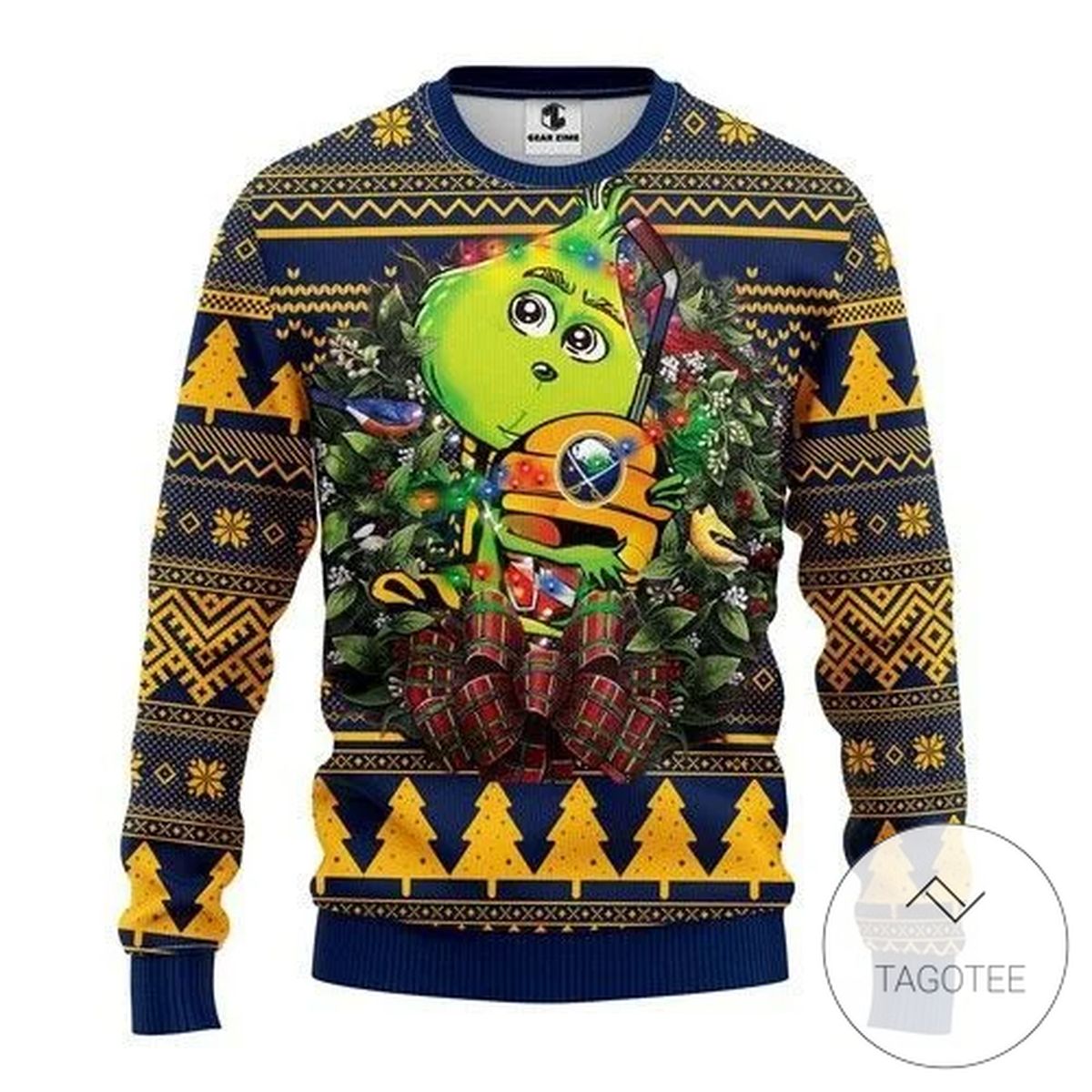 Buffalo Sabres The Grinch Hug Gift For Fan Ugly Wool Sweater Christmas