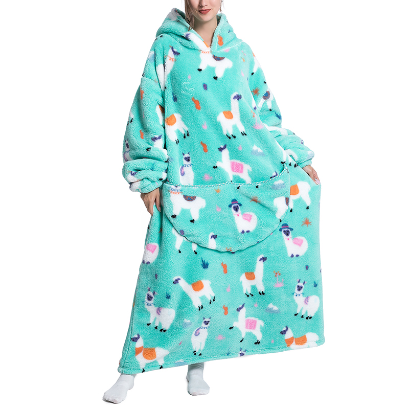 Super Long Hoodie Blanket With Sleeves Winter Hoodies Sweatshirt Pullover Giant Wearable Tv Blanket Oversized Blanket Adult alx