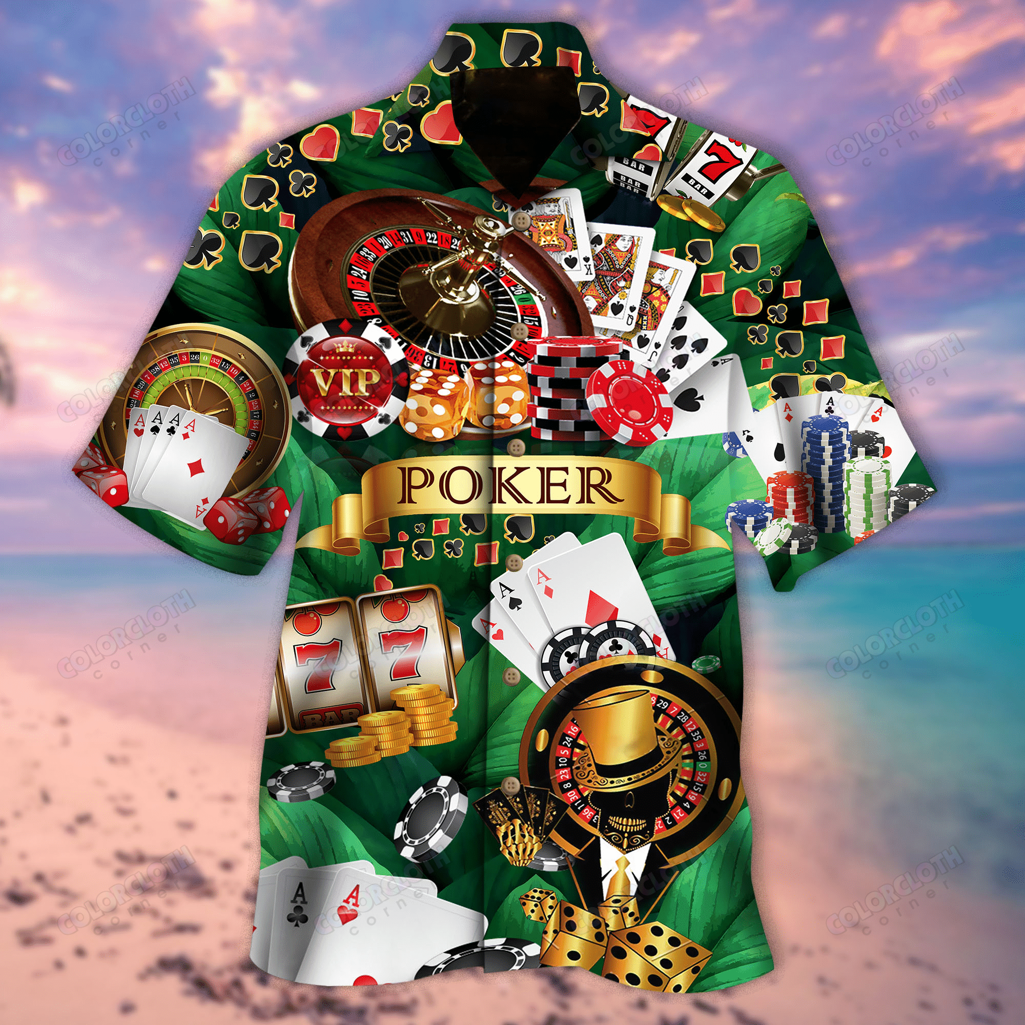 Born To Play Poker Forced Work Unisex Hawaii Shirt Ha103377