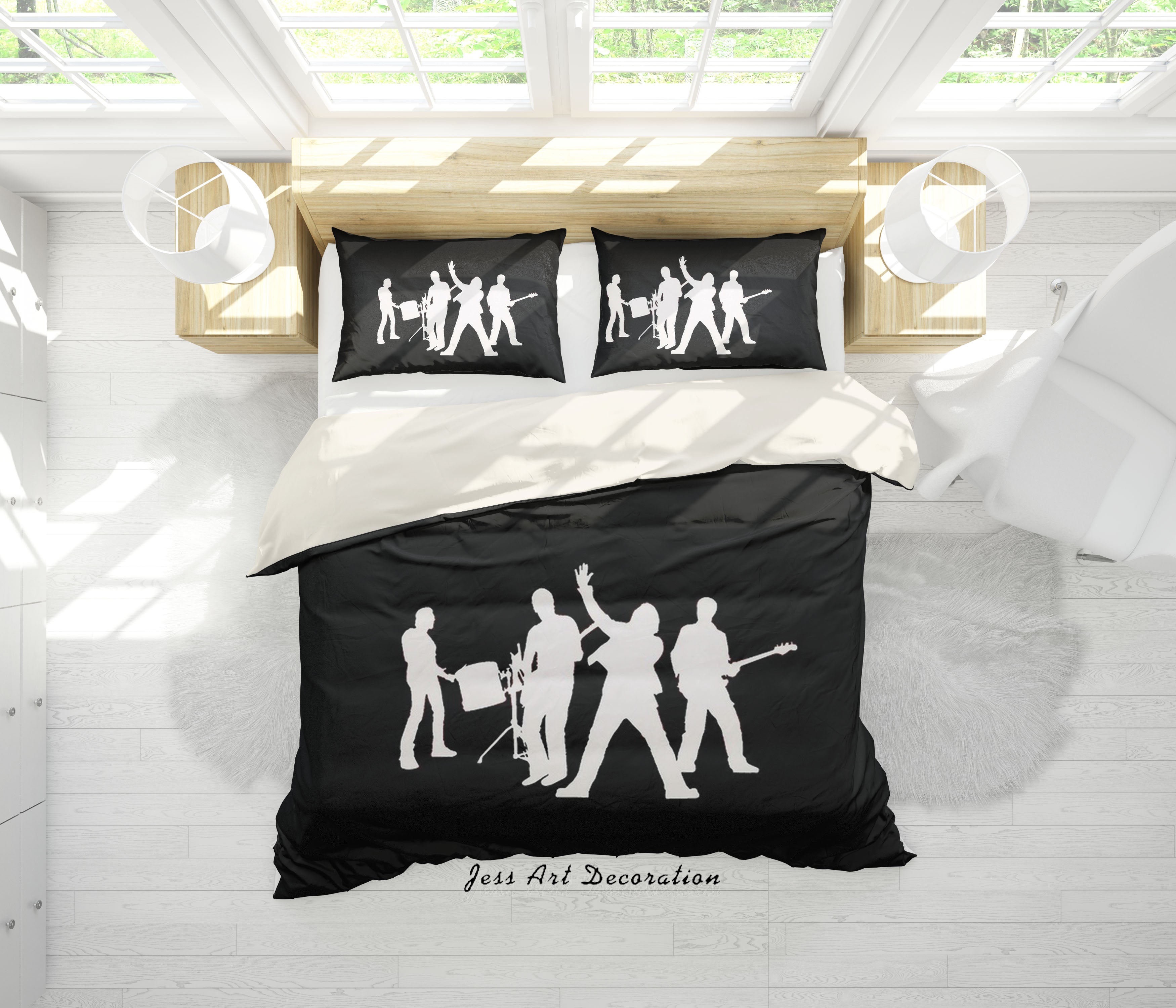 3D Music Band U2 Quilt Cover Set Bedding Set Pillowcases 05