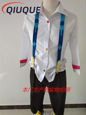 Anime Tokyo Ghoul Cosplay Juzo Suzuya Rei Cosplay Costume Full Set White / Pink Shirt Pants Straps Kneecap Custom Made alx