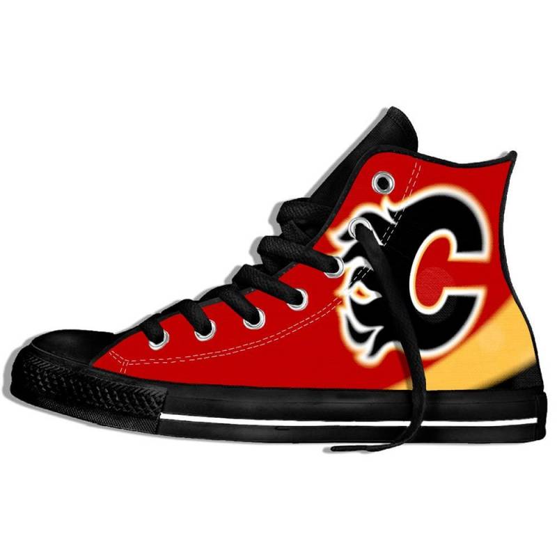 Calgary Flames Shoes Lace-Up High Top Sneakers