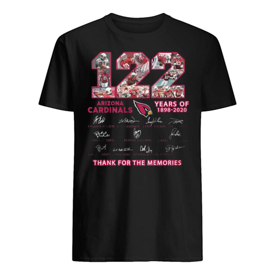 Arizona Cardinals 122 Years Of 1898 2020 Thank For The Memories Signatures shirt by globalteeshop