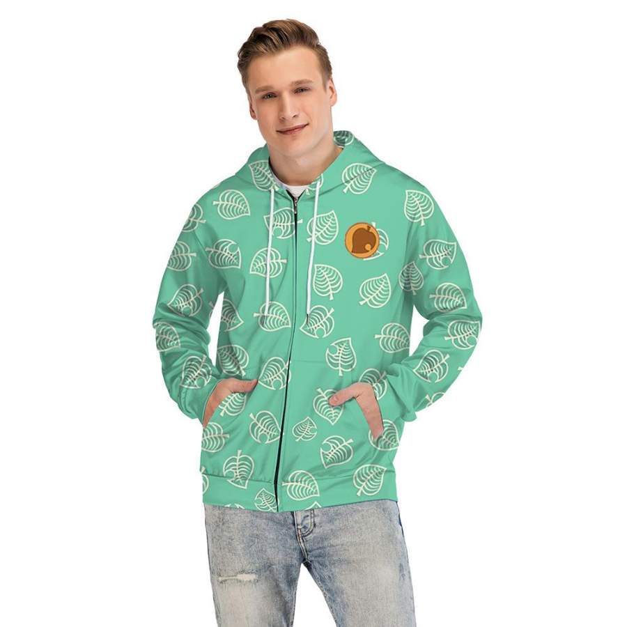 Animal Crossing New Horizons Hoodie Men’s Zip Hoodies for Adult