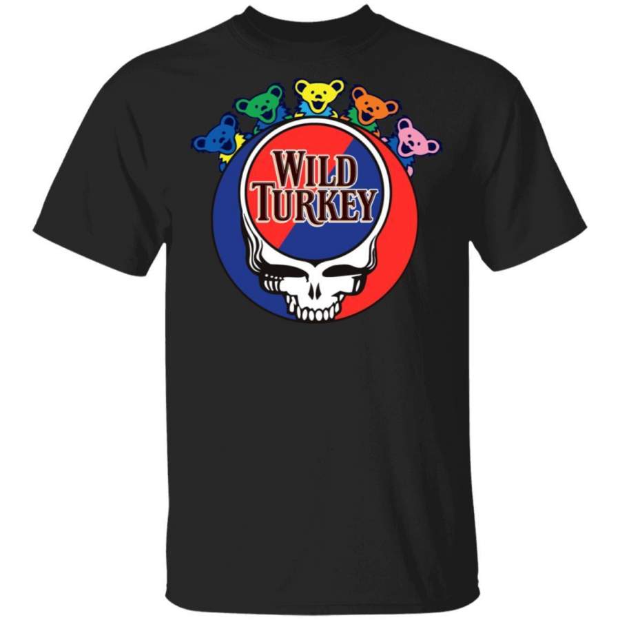 Wild Turkey In Grateful Dead Head T-shirt Whisky Tee PT03