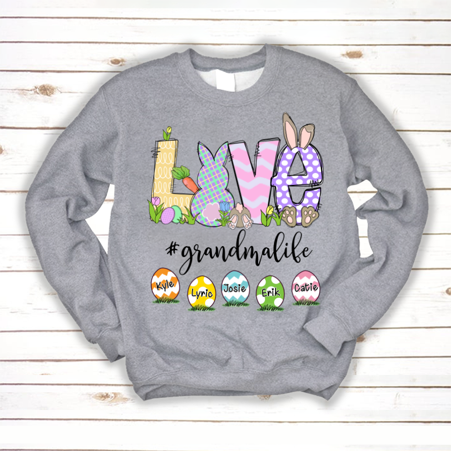 Personalized Love Grandma Easter Sweatshirt