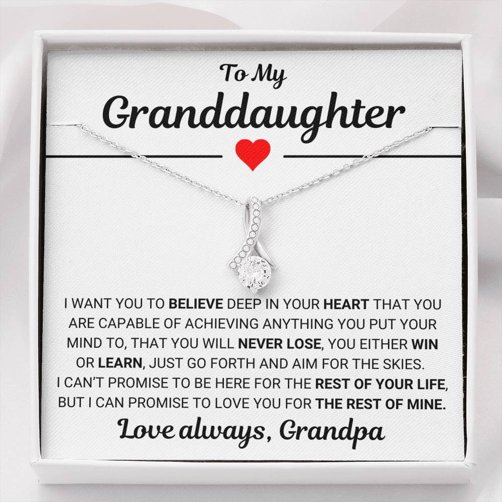 Granddaughter Necklace – 14K White Gold