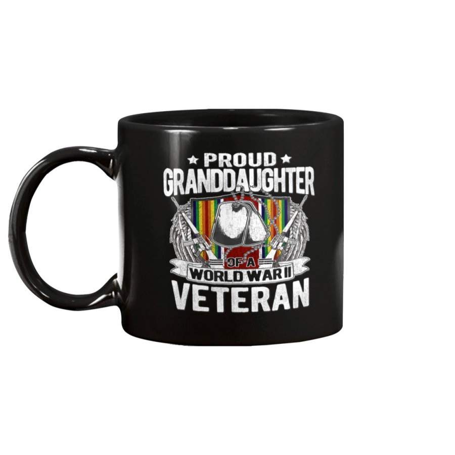 Proud Granddaughter Of A World War 2 Veteran Military Family Mug