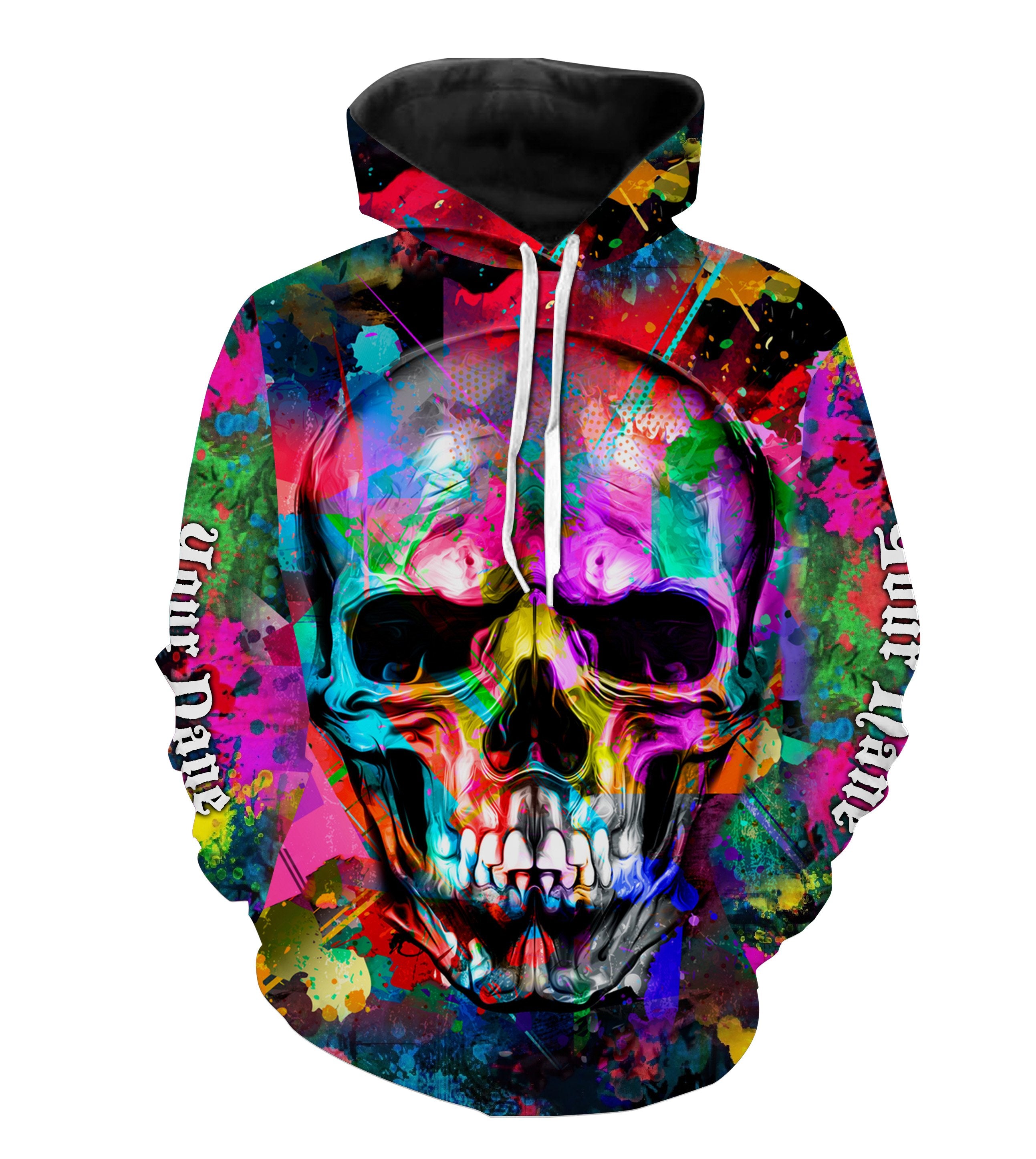 Skull Colorful 3D All Over Printed Shirts, Hoodie – Personalized Gifts For Men, Women And Kid – Fsd2580