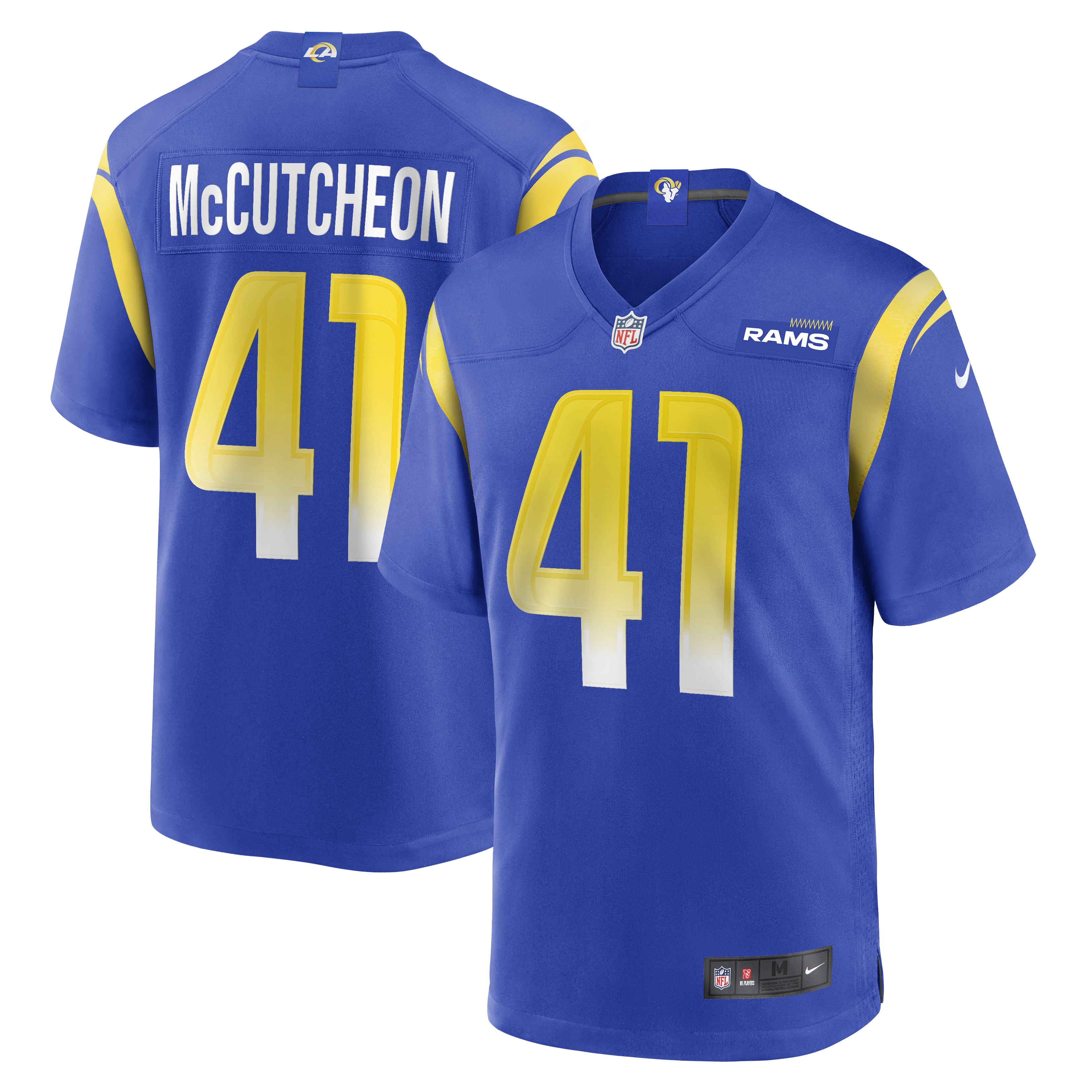 Men’s Los Angeles Rams Cameron McCutcheon Royal  Game Jersey