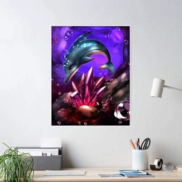 Ecco The Dolphin Poster | Redbubble Dolphin Posters