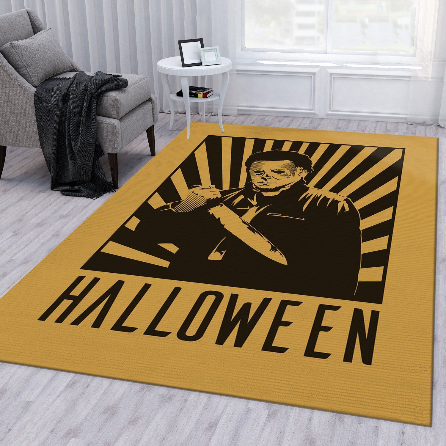 Halloween Gold Rug Living Room Rug Home Decor Floor Decor