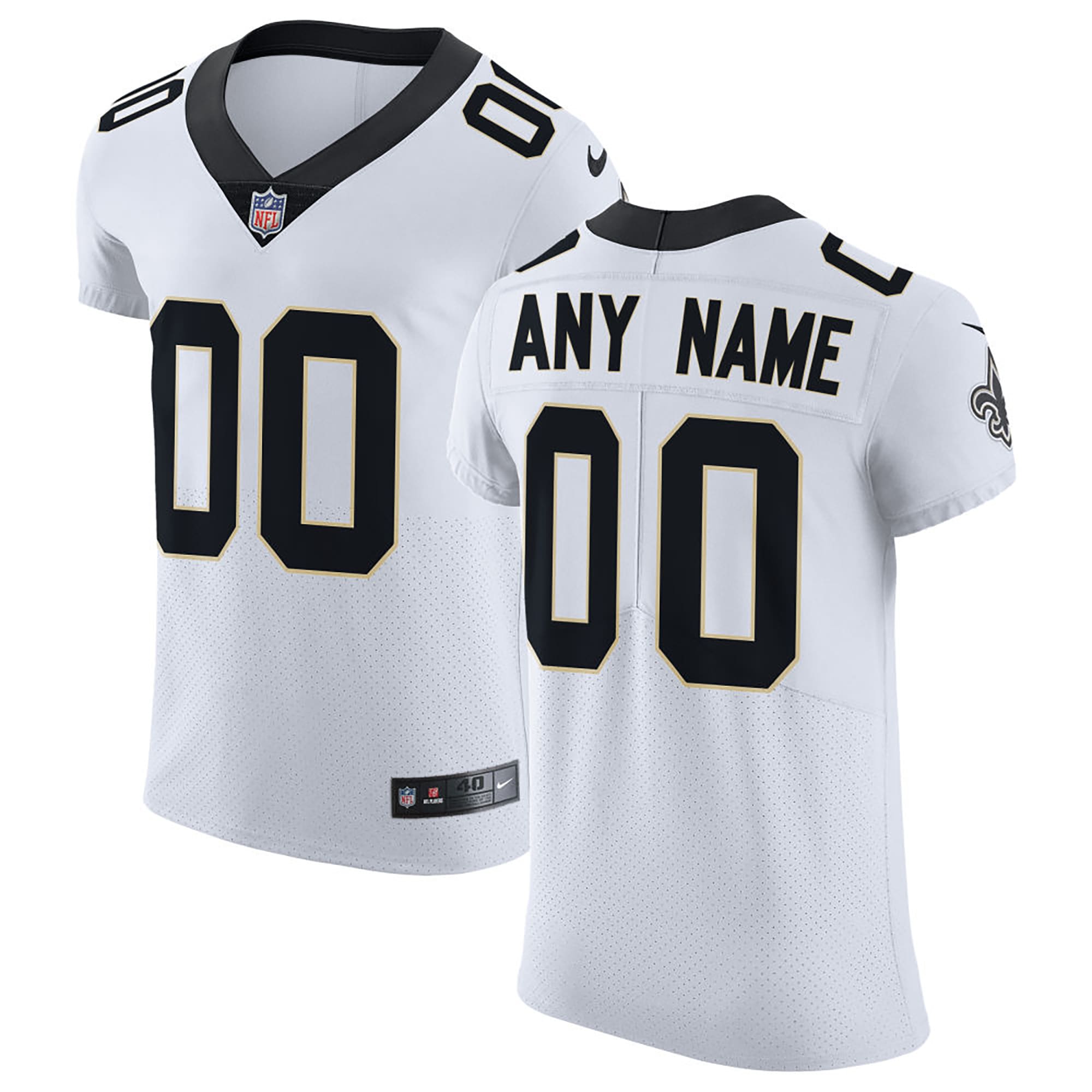 New Orleans Saints Vapor Untouchable Elite Custom Jersey – White 2