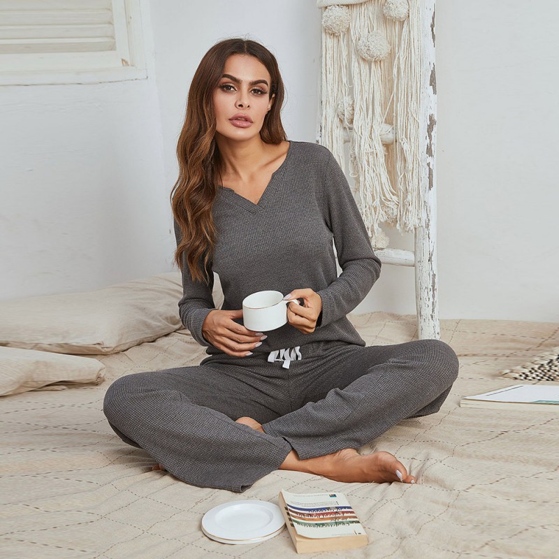 Suit Home Women Plus Size Pajamas New Arrivals 2020LadiesService Clothing Casual Long-sleeved Sleepwear Clothes alx