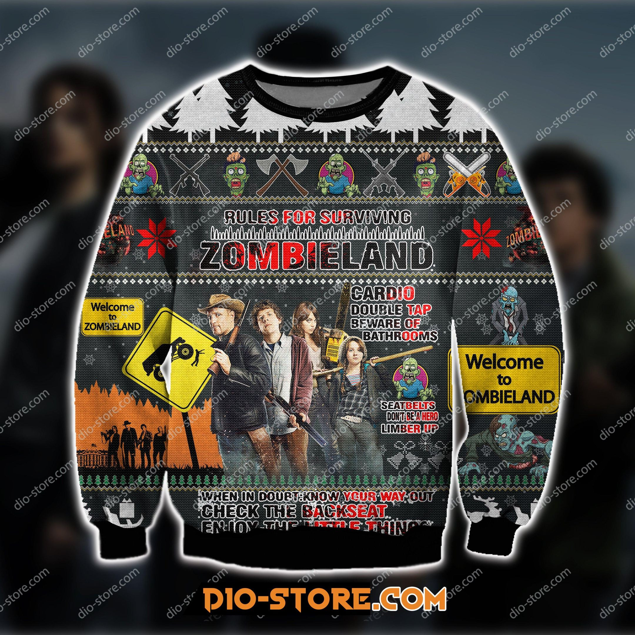 Zombieland Comedy Film 3D Print Ugly Christmas Sweater 2021