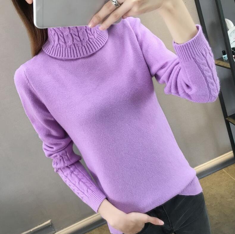 Turtleneck Winter Sweater Women 2021 Elegant Thick Warm Female Knitted Pullover Casual Knitwear Tops alx