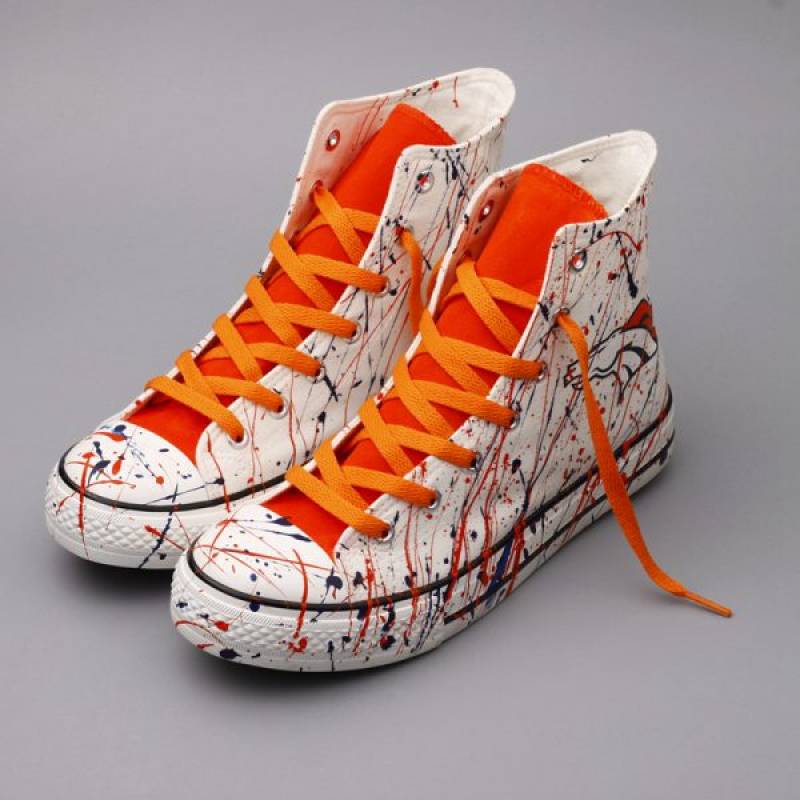 Denver Broncos Canvas Shoes, Broncos Sneakers, Tennis Shoes