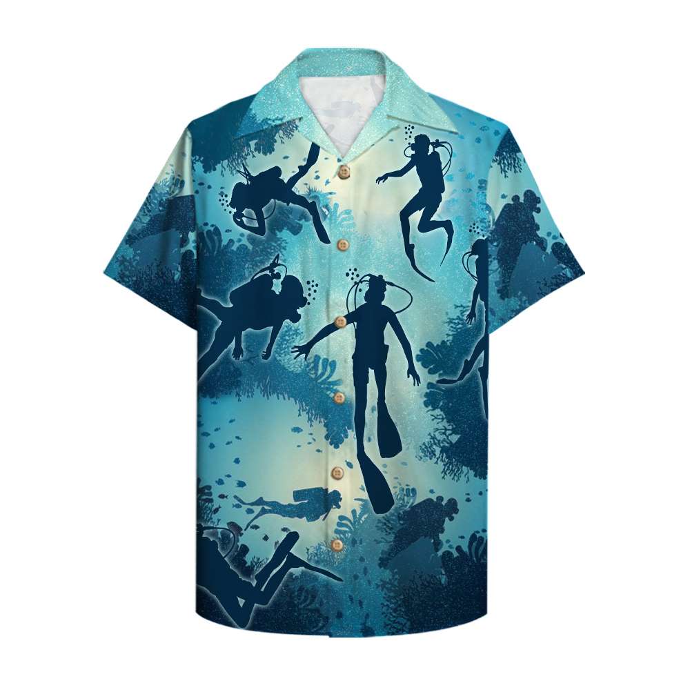 Scuba Diving My Therapy Starts At 30 Feet Hawaii Aloha Shirt Ha91877