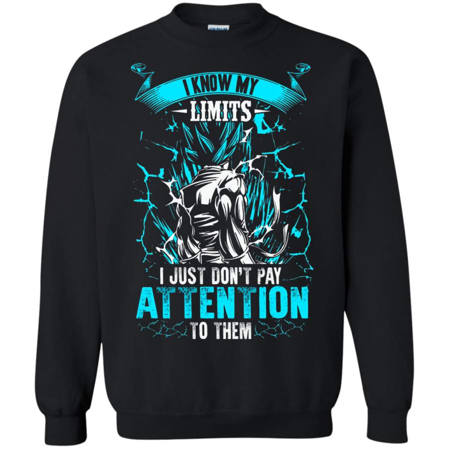 AGR I Know My Limits I Just Don’t Pay Attention To Them Dragon Ball Sweatshirt