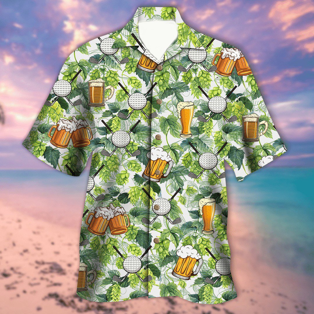 Golf And Beer Aloha Hawaii Shirt For Men Women Adult Ha46777