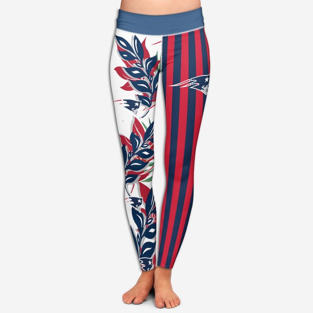 New England Patriots Summer Stripe Leggings