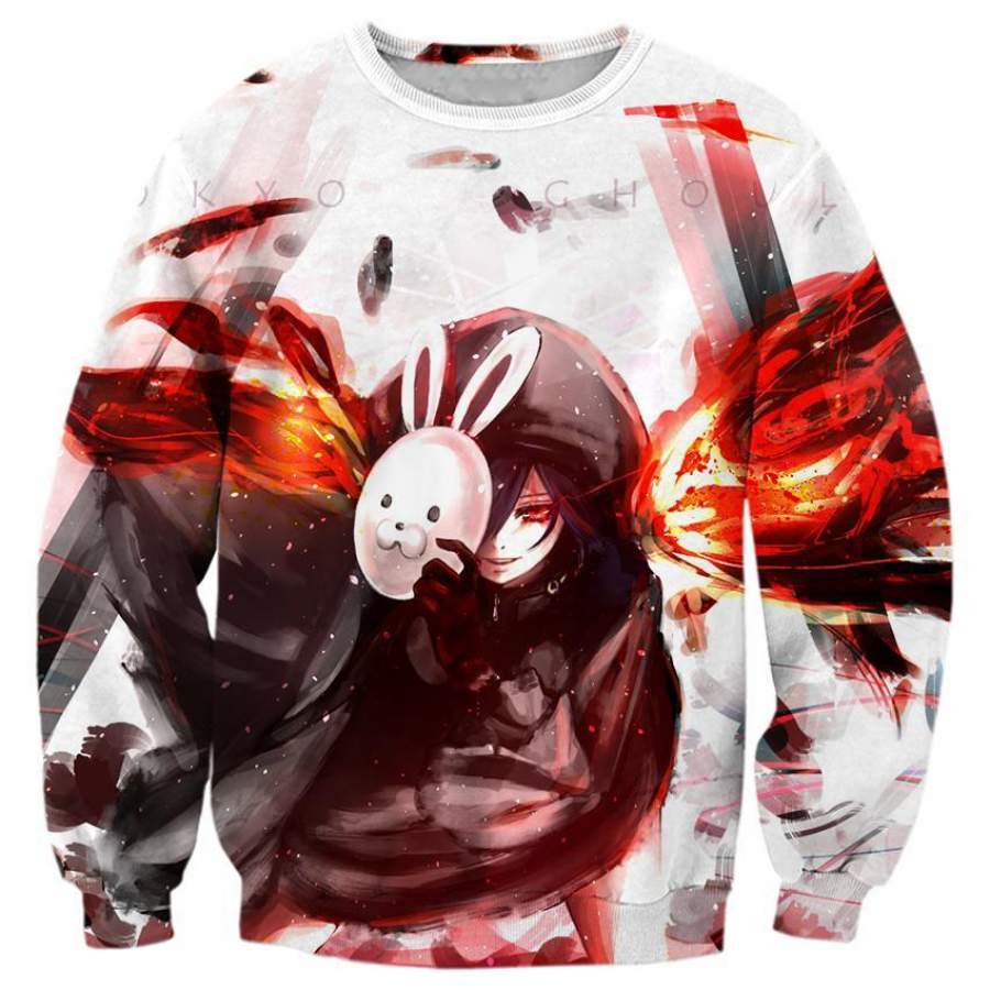 Tokyo Ghoul Touka Rabbit Mask Shirts