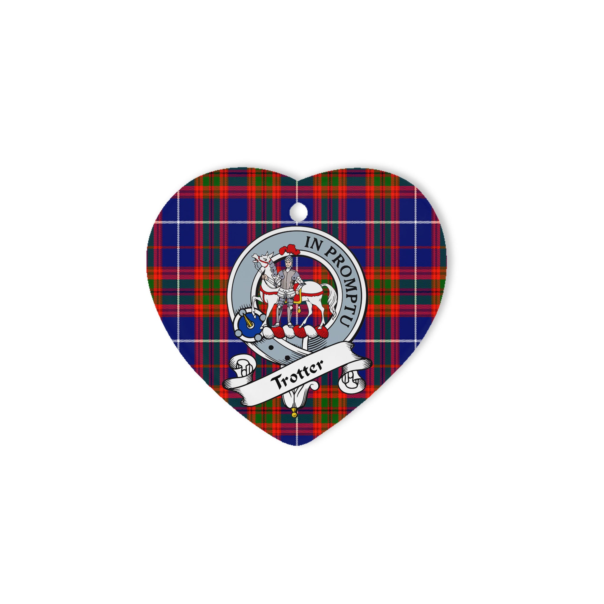 Trotter Scottish Clan Badge Plaid Ornament Gift. Christmas Tree Ornament Trotter Clan Tartan Ornament Great Christmas Ornaments Gift Heart Ornament