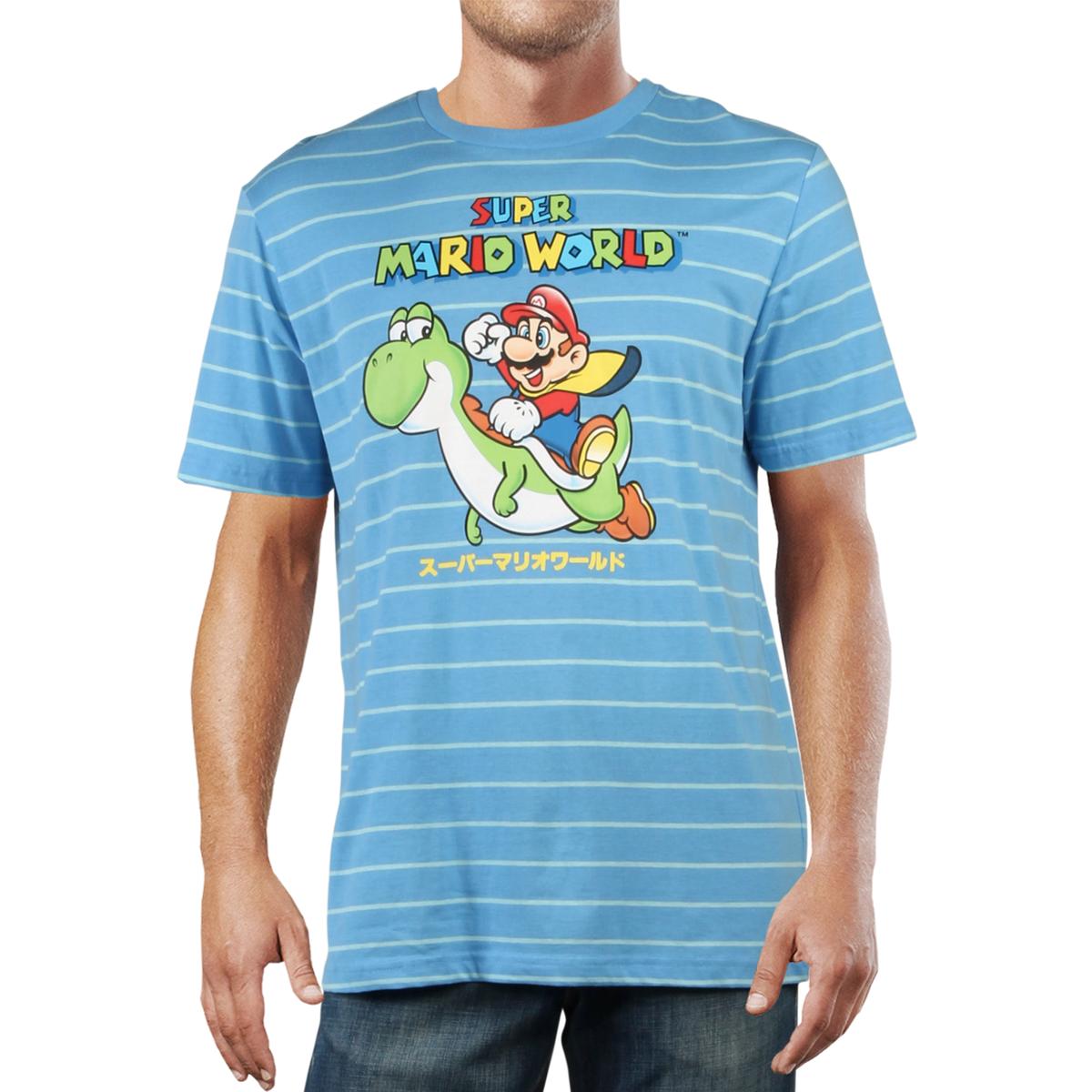 Super Mario Box Art Mens Graphic T-Shirt