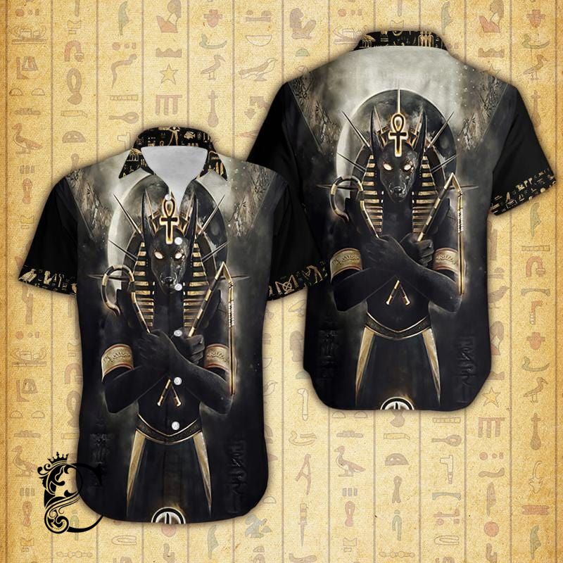 Anubis Ancient Egyptian God Unisex Hawaiian Shirts