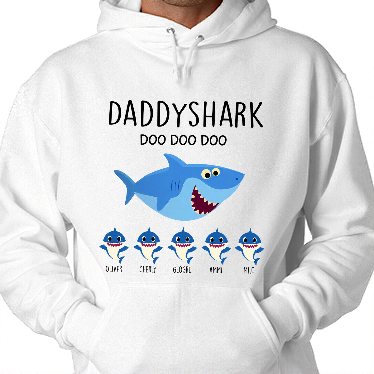 Daddy Shark Doo Doo Doo Personalized Hoodie