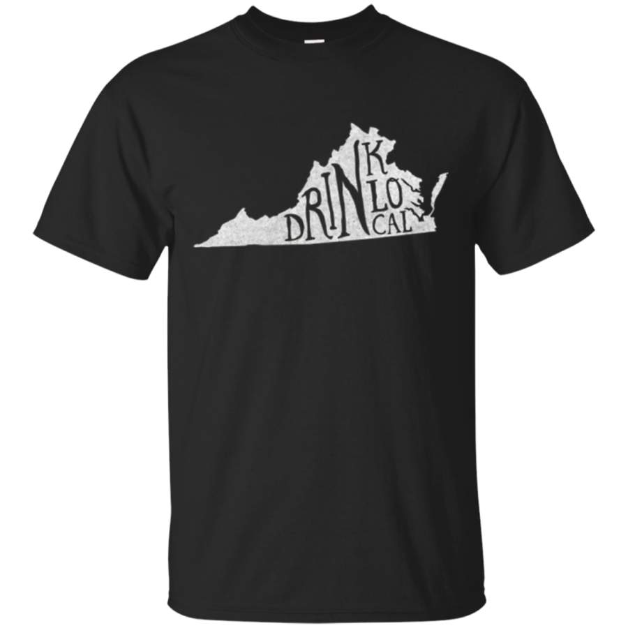 AGR Drink Local Virginia State Outline Craft Beer T-shirt