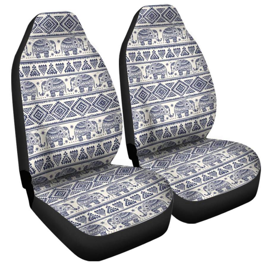 African Tribal Elephant Pattern Print Universal Fit Car Seat Covers