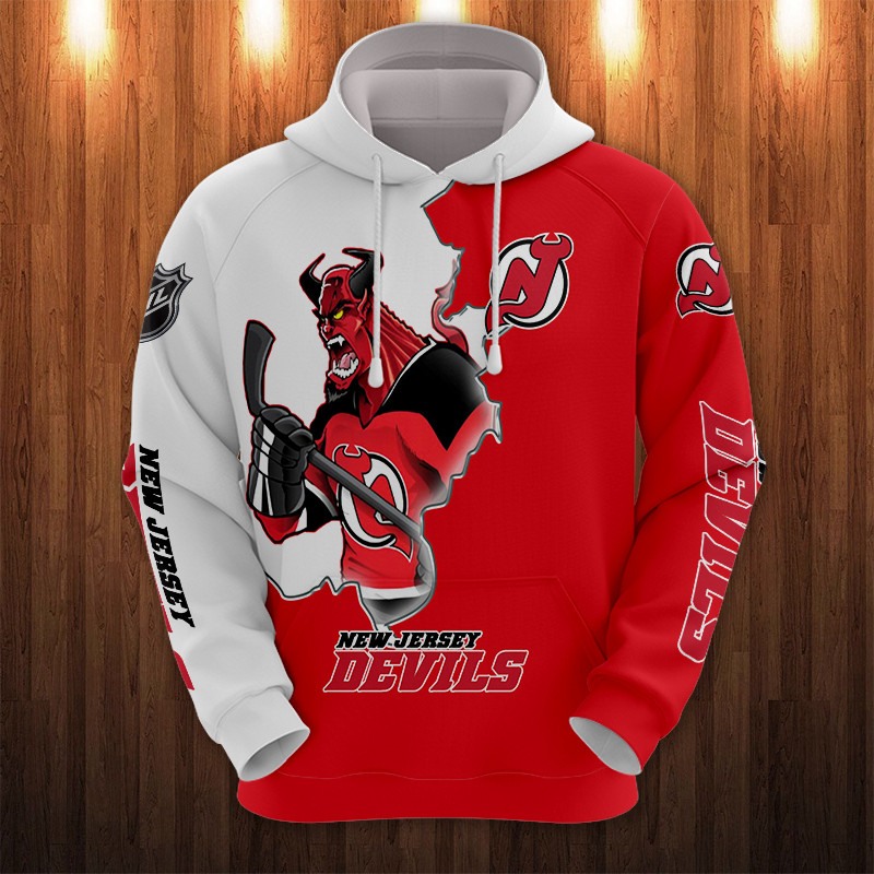 New Jersey Devils Cartoon Graphic Pullover Hoodie