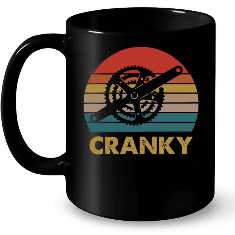 Cranky Classic Vintage Sunset – Full-Wrap Coffee Black Mug