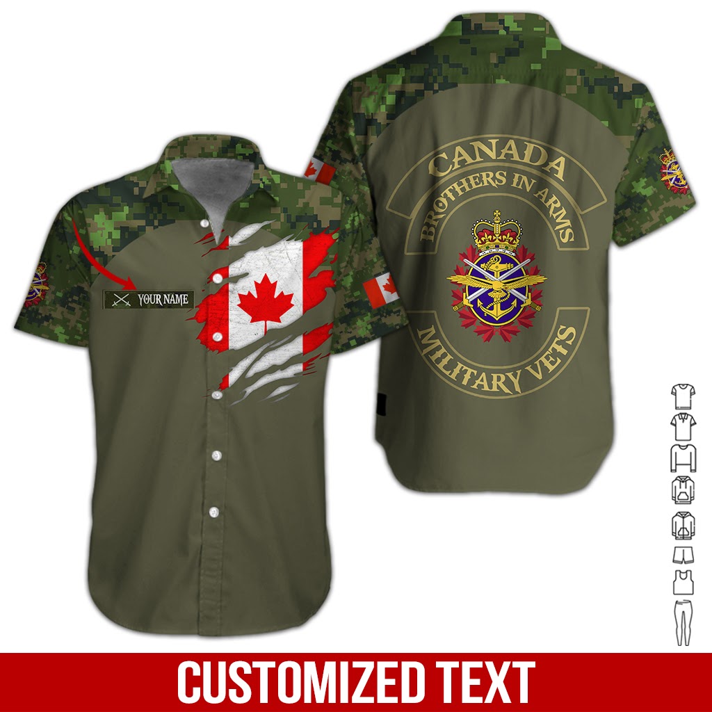 Proud To Be Canadian Custom Name Hawaii Shirt For Men Women Adult Ha40763