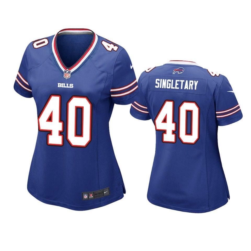 Buffalo Bills Devin Singletary 2019 NFL Draft Royal Game Jersey