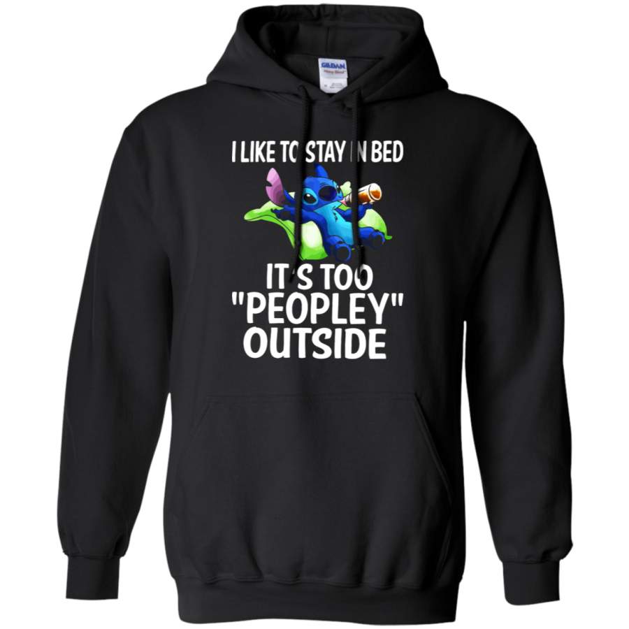 AGR I Like To Stay In Bed It ‘s Too Peopley Outside Stitch Hoodie