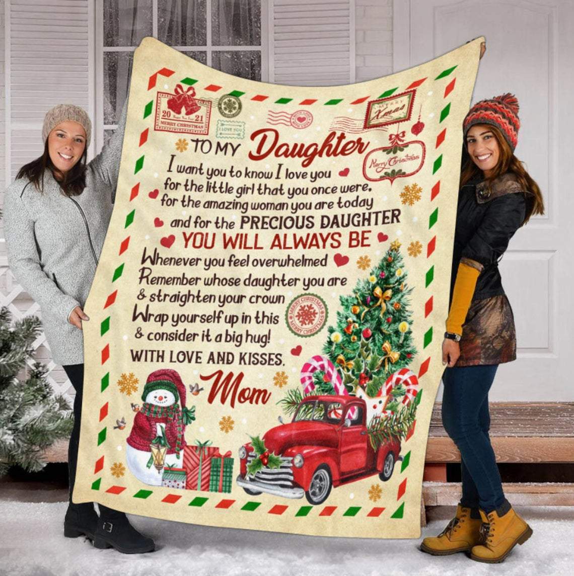 Letter From Mom To My Precious Daughter You Always Be Saying Christmas Blanket – Mom Daughter Letter Blanket – Christmas Blanket