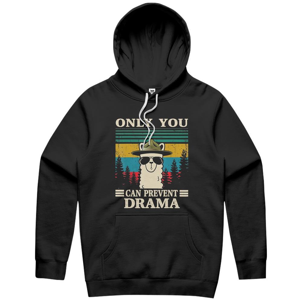 Llama Camping Only You Can Prevent Drama Gifts Men Women Hoodie