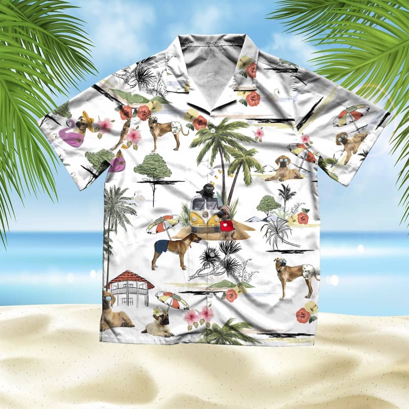 Unisex Black Mouth Cur Beach Hawaii Shirt Ha47637