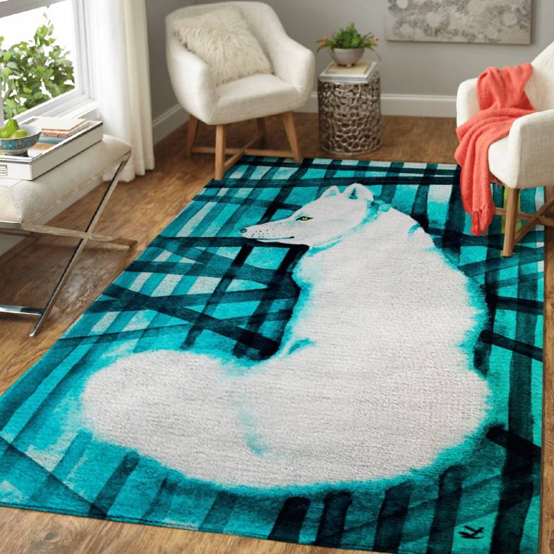 Polar Fox  – Animals Area Rug Carpet