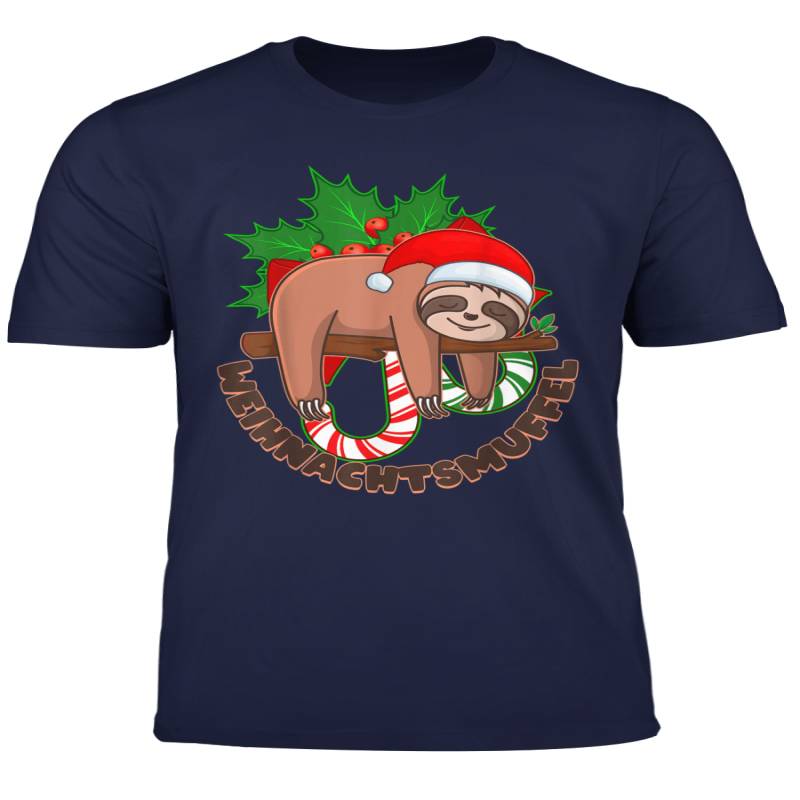 Ugly Christmas Faultier Weihnachtsmuffel Geschenk T Shirt