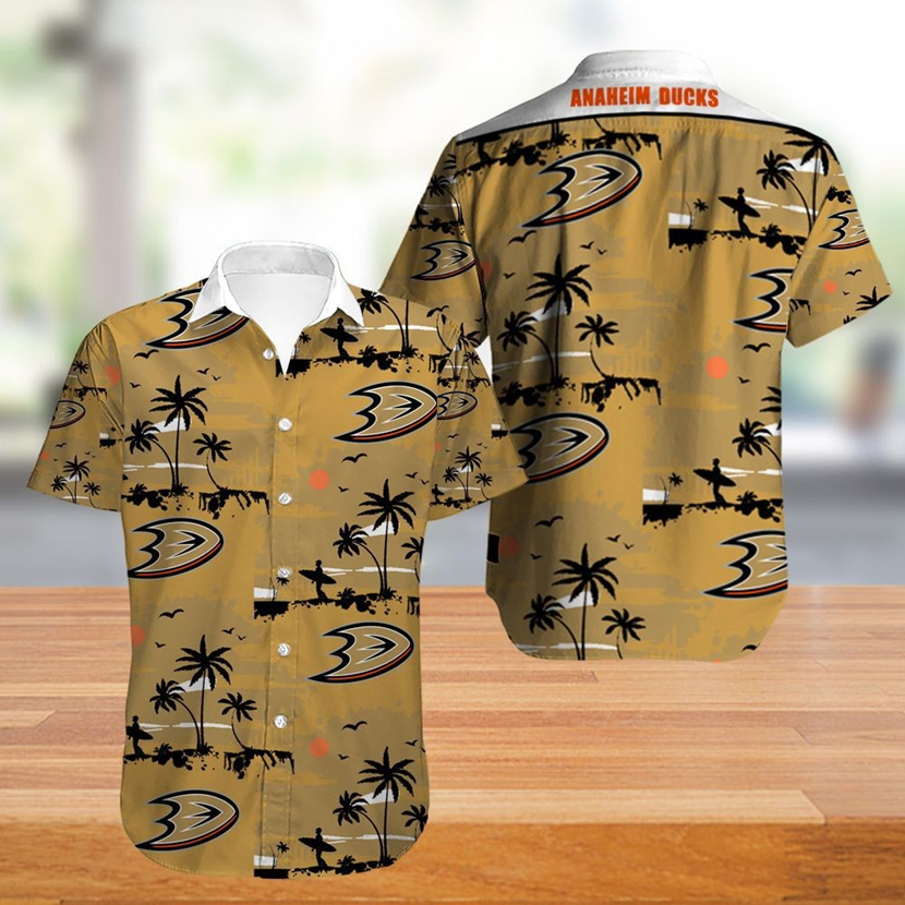 Anaheim Ducks Hawaii Shirt Coconut Tree Button Up Ha49614