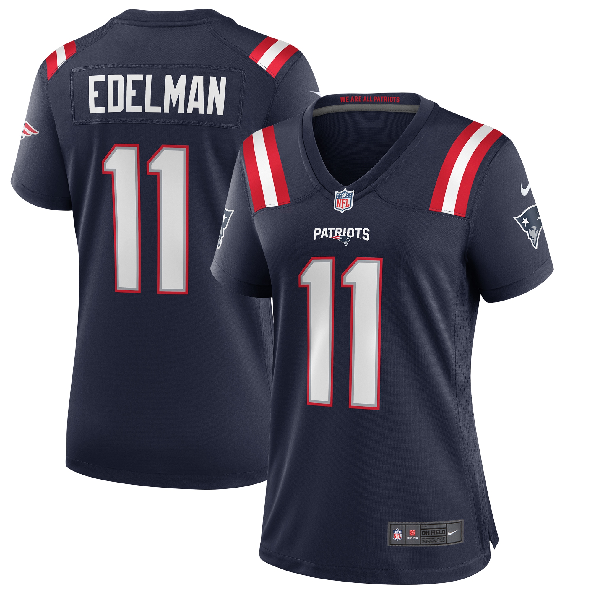 Women’s New England Patriots Julian Edelman Navy Game Jersey