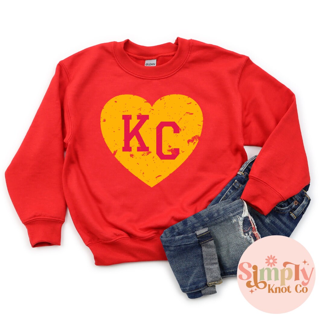 Youth Kansas City Sweatshirt, Kansas City Sweatshirt for Girls, Kansas City Football Shirt, Kids Kansas City Shirt, Kansas City Crewneck